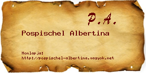 Pospischel Albertina névjegykártya